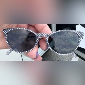 JEAN LAFONT PARIS Blue Polka Dot Cat-Eye Polarized Sunglasses #3063